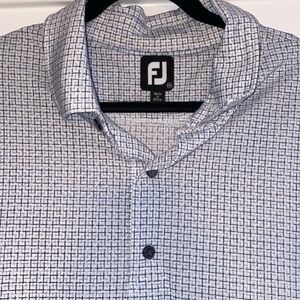 Footjoy White with light blue patter XXL great condition